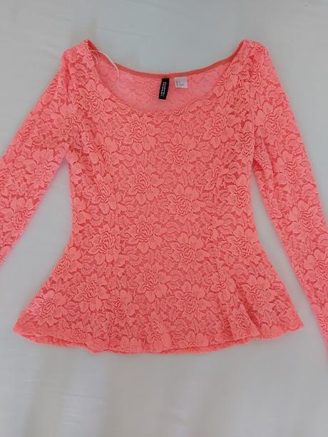 Elegantný čipkovaný top, h&m,s