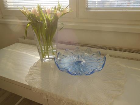 Veľká misa lisované sklo retro-top top stav,, 