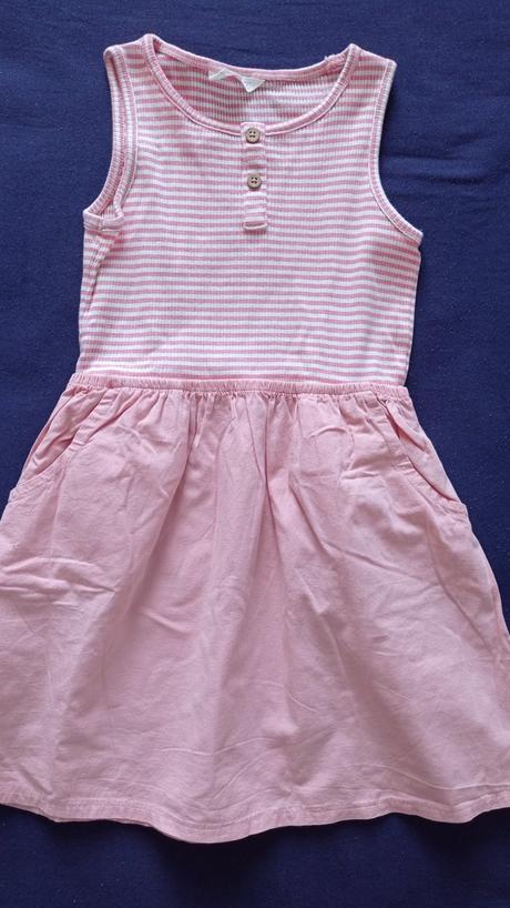 Bavlnené pruhované šaty 128, mango, top stav, mango,128