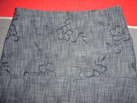 Pohodlná rifľová sukňa, m