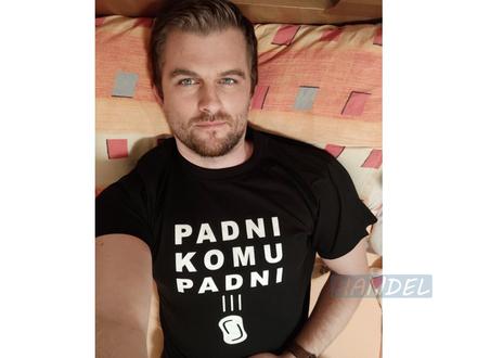 Unisex čierne tričko - padni komu padni, l / m / xl / xxl
