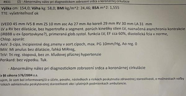Pomoc pri zhodnotení výsledkov od kardiológa