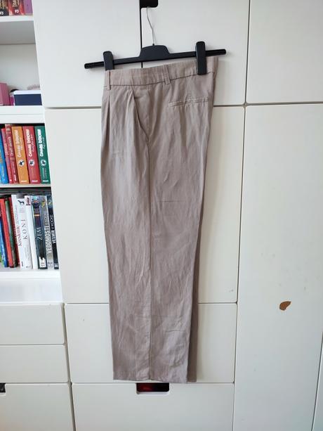 Široké ľanové nohavice 38/40, h&m,38