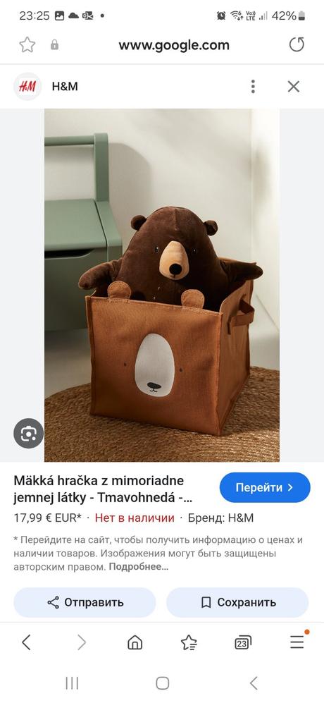 Plyšový macko h&m, 