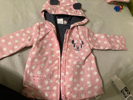 Pekna minie ružová bunda bodkovana, f&f,74