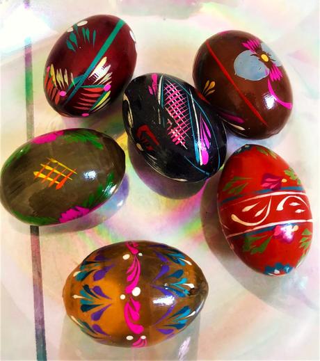 Drevené kraslice 6 ks, 