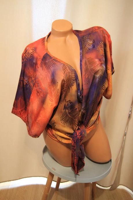 Batikovaná blúzka angel circle, l, l