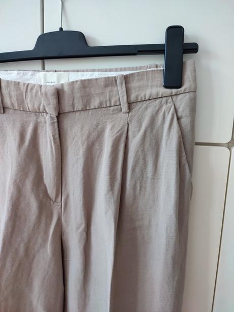 Široké ľanové nohavice 38/40, h&m,38