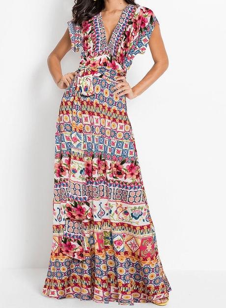 Maxi letné šaty, 40 / 42 / l / xl