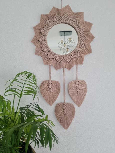 Macrame zrkadlo boho, 