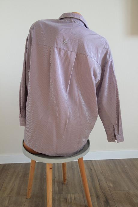 Fialovo biela bavlnená košeľa, eva minge, xs, xs