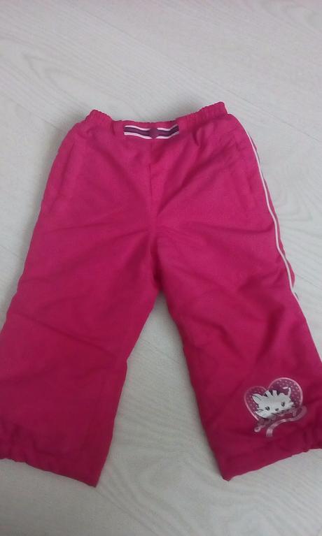 Ružové zateplené nohavice oteplovaky, okay,86