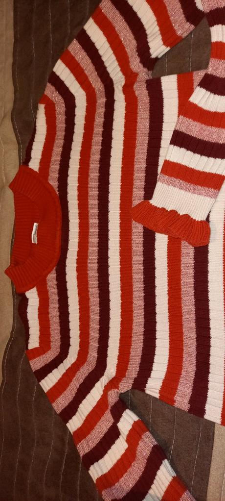 Pásikavý pulover pre dievča, 128