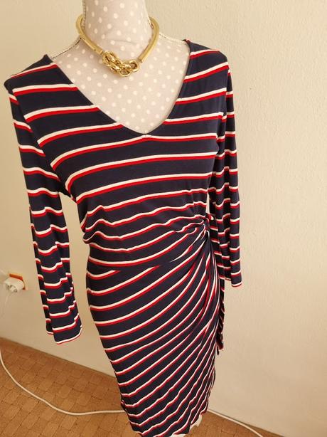 Elastické červeno-modré šaty gant veľ. 38, gant,38