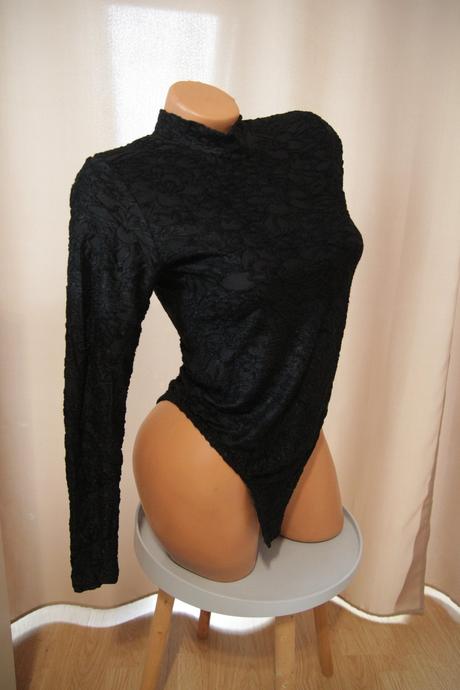 Čierny vzorovaný body top, m, m