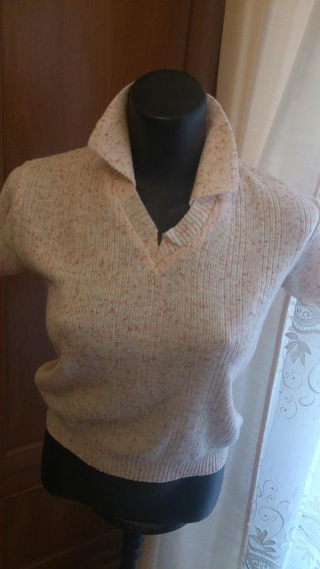 Krémove teplejšie tričko, veľkosť xs/s elastické, broadway,xs