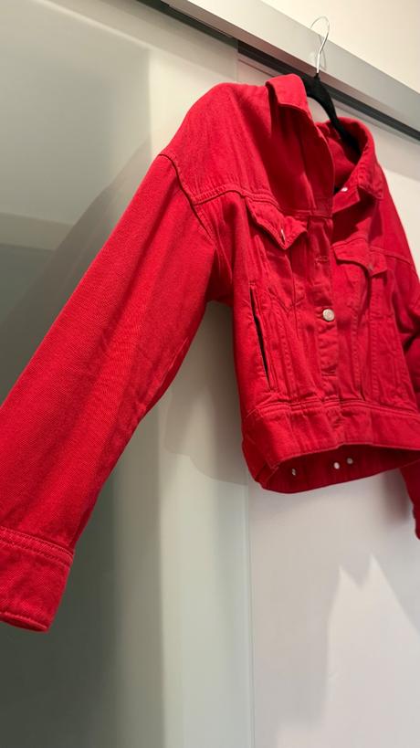 Červená rifľová bunda, reserved,34