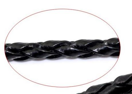 Náramková koža pu čierna, 