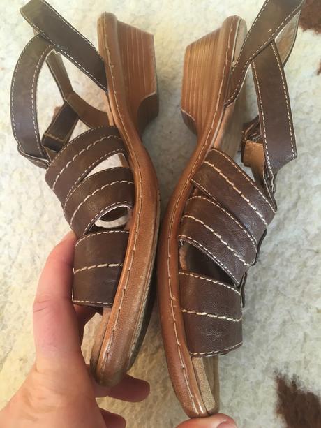 Dámske hnedé sandále, 39, 39