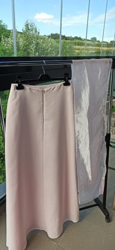 Spoločenské šaty bledoružové svadba,ples,stužková, 38