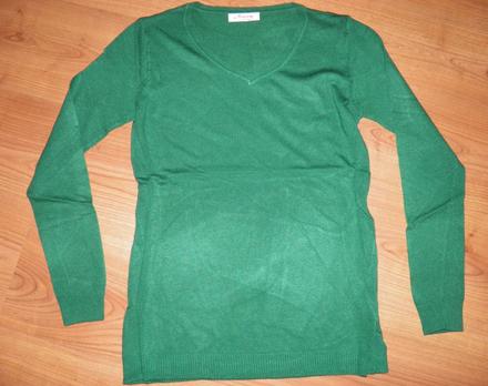 M-l tehu/netehu dlhší kašmírový pulóvrik zelený, l