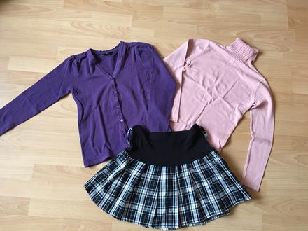 Rolák, svetrík, sukňa, 140–152