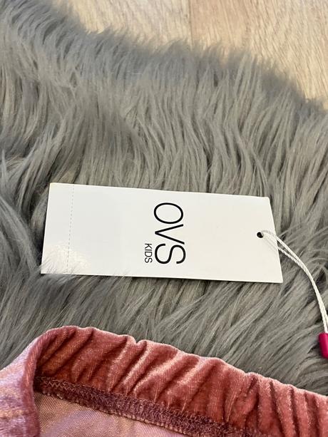 Dievčenské zamatové legíny ružové ovs (104), ovs,104