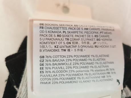 Chlapčenské ponožky, h&m,22 / 23 / 24