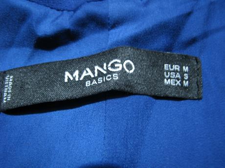 Kráľovsky modré letné sako, mango,m