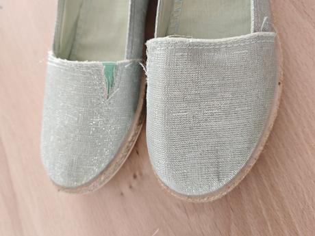 Strieborno jemne mentolove espadrilky 38, 38