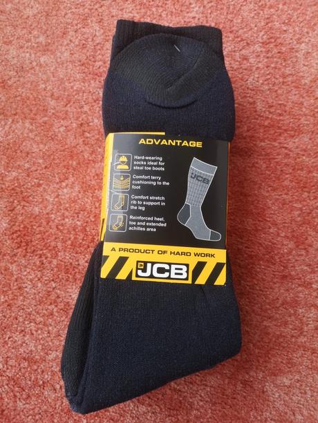 Jcb pracovné ponožky 4 páry, veľkosť 39-46, 39 / 40 / 42 / 44 / 46