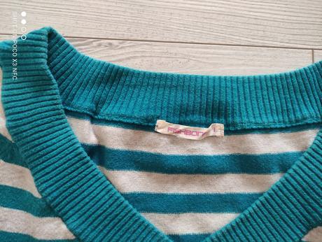 2+1 pruhovany sveter, fishbone,l