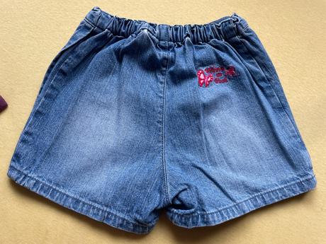 Motýlikové sukňo - kraťasy s mackom puf, h&m,80