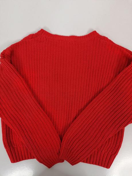 Oranžovočervený pletený pulóver tally weijl, tally weijl,m
