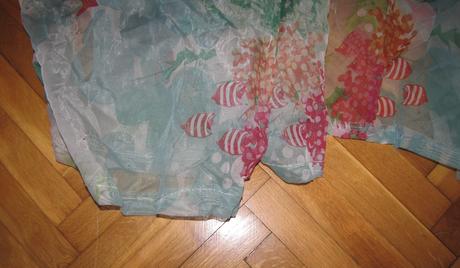 Záclona 2 ks s rybičkami, 