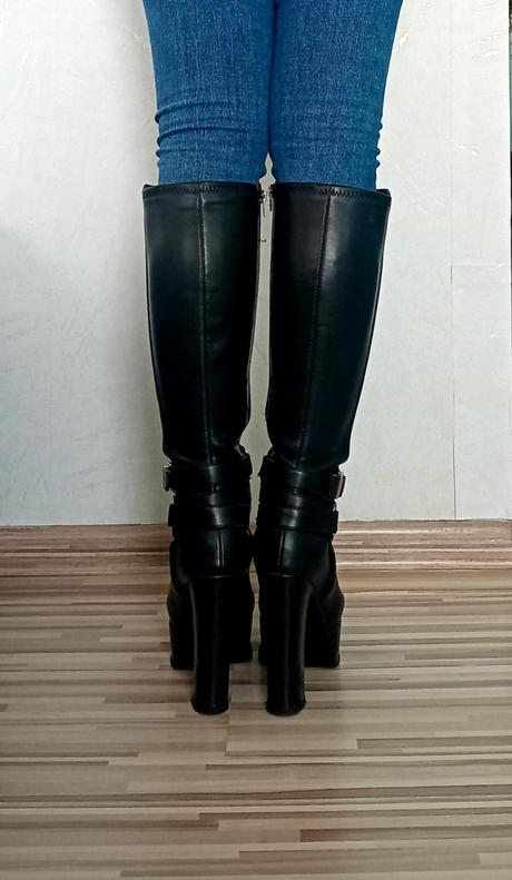 Dámske čierne čižmy catwalk - veľkosť 37, 37