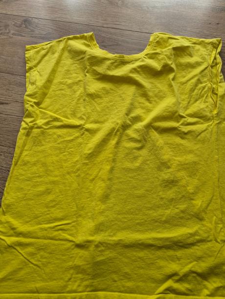 Žlté tričko z prekladanym chrbtom veľ. xl, gate,xl