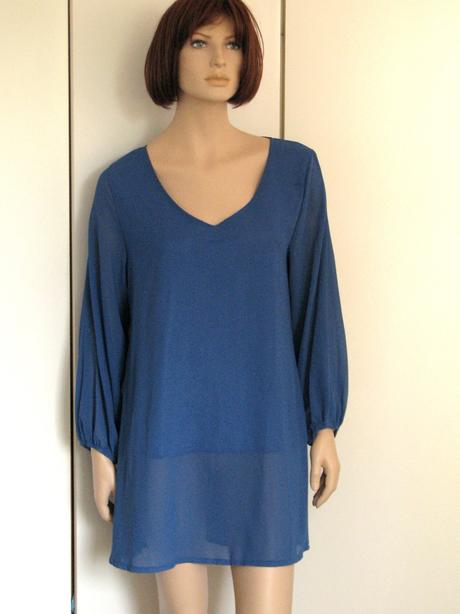 Dlhšia modrá blúzka - tunika, xl