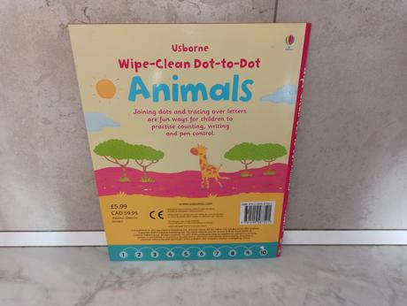 Usborne wipe-clean dot-to-dot animals,