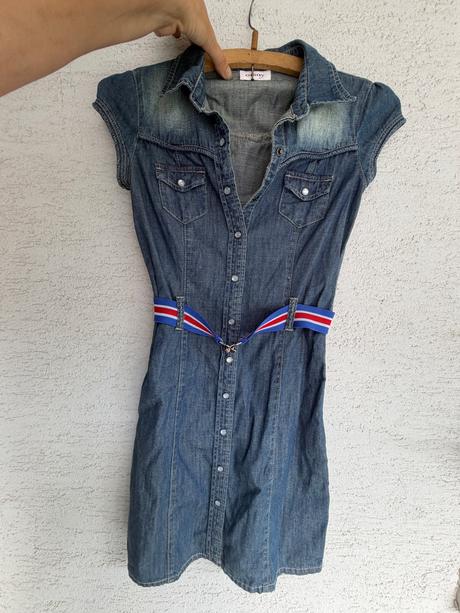 Otsay riflove koselove saty dzinsove s opaskom, orsay,xs