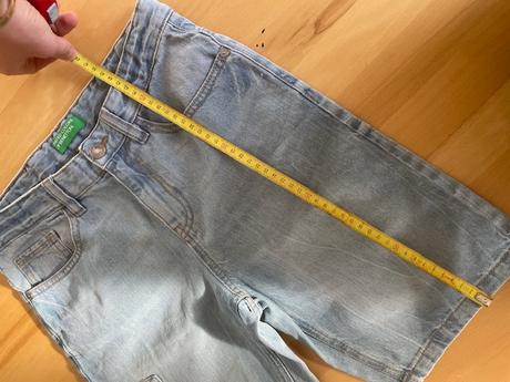 Značkové kratasove rifle (pepe jean, benetton), pepe jeans,140