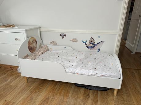 Detska postel s matracom a komplet setom, šírka (cm): 75,dĺžka (cm): 150