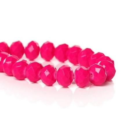 Rondelka neon pink - 8 mm, 