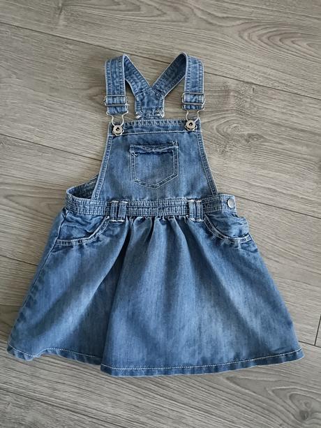 Riflová sukňa na traky, f&f,98