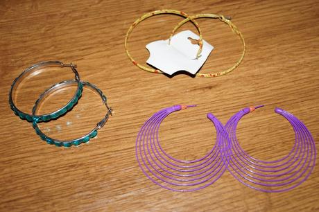 3 pary kruhovych nausnic-cena spolu, 