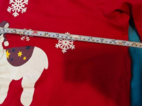 Vianočné zimné tričko s dlhým rukávom pre moletku, 158