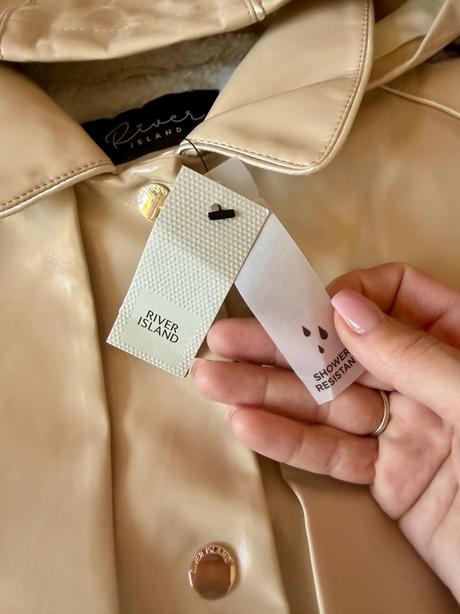 Prechodný kabát/zateplený pogumovaný kabátik, river island,134