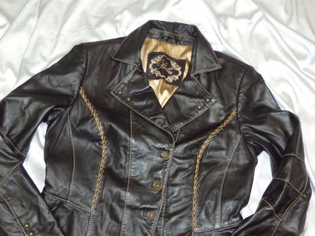 Luxusná kožená bunda biba, 40