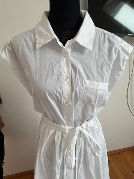 Košeľové šaty s viazaním, zara,l