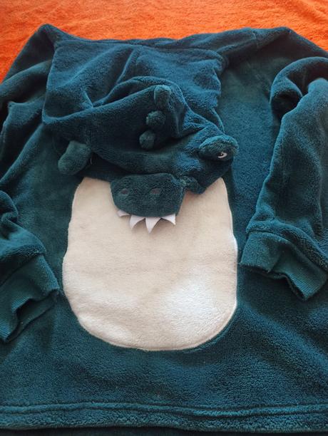 Mikina, hrubšia, krokodíl, nosena, 158